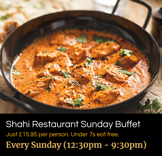 Join Shahi Restaurant for a delicious buffet every Sunday